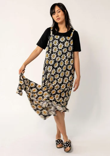 Robe "Afrodite" en coton biologique tissé - noir
