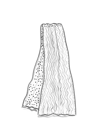 “Frida” patterned organic cotton scarf - chilli