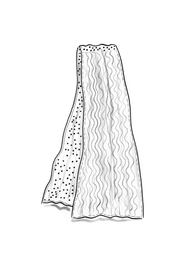 “Frida” patterned organic cotton scarf - chilli