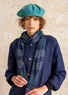 “Sylvi” rib-knit organic cotton/wool scarf (Pacific blue One Size)