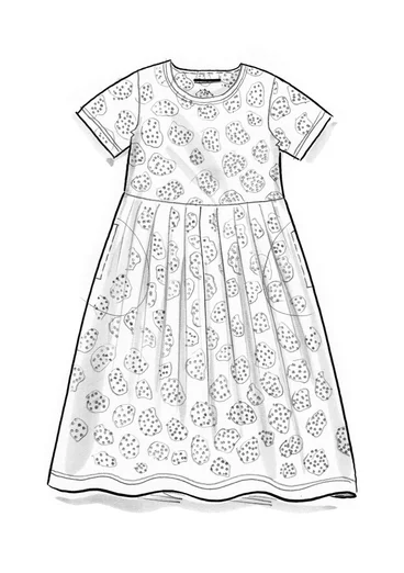 Jerseykleid „Himla“ aus Bio-Baumwolle - schwarz-gemustert