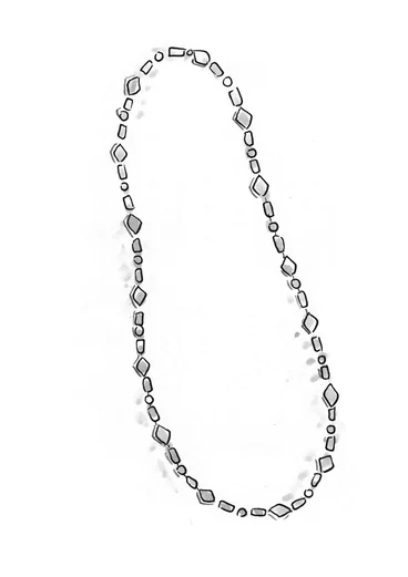 Collier en verre recyclé - cerise