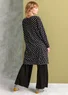 Tunique "Juliet" en jersey de coton biologique/modal (noir/motif S)