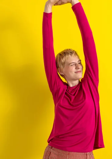 Top ”Bianca” en jersey de lyocell/élasthanne - cyclamen