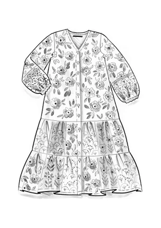 Robe tissée "Sona" en coton biologique - bleu brillant