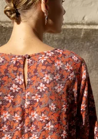 Webkleid „Flora Flow“ aus Viskose - malve-gemustert