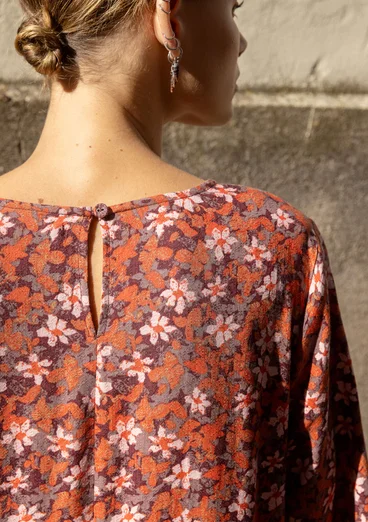 Webkleid „Flora Flow“ aus Viskose - malve-gemustert