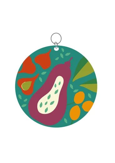 Pendentif "Botswana" en bois - vert Orient