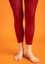 “Amira” leggings in recycled nylon agate red/patterned thumbnail