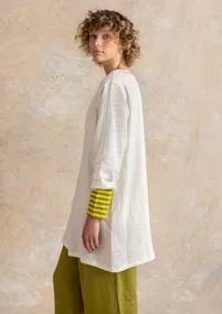 Woven linen tunic - light ecru