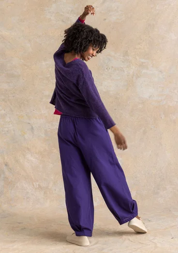 “Vendela” woven organic cotton trousers - night sky