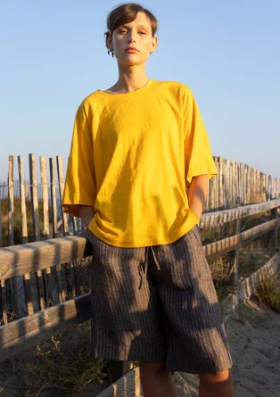“Bifrost” woven linen shorts - light mulberry