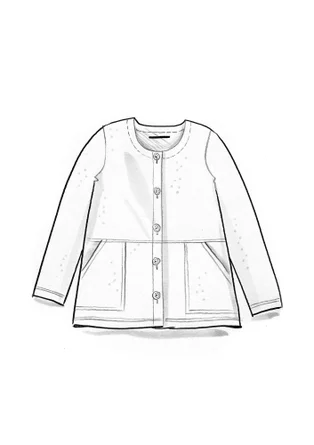 Einfarbige Veloursjacke aus Bio-Baumwolle/Recycling-Polyester - teebaum