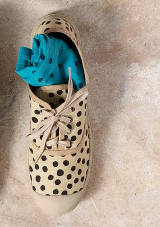 “Cordelia” fabric sneakers - dark natural/patterned