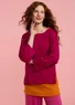 Knitted linen sweater (cyklamen L)