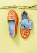 Ballerina flats in nappa - masala