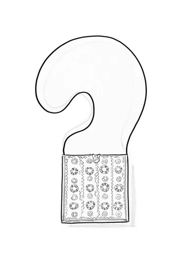 Brodert veske «Sunita» i økologisk bomull - midtsommerblomster