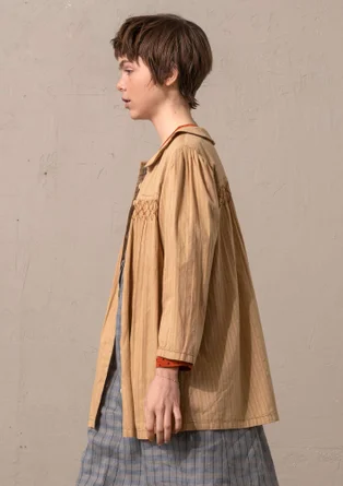 Blouse "Fille" en tissu de coton biologique - seigle