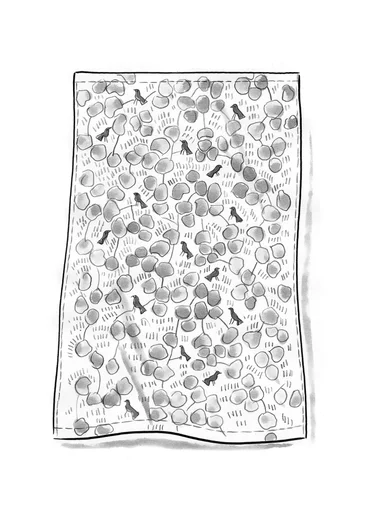 “Galapagos” organic cotton curtain - white