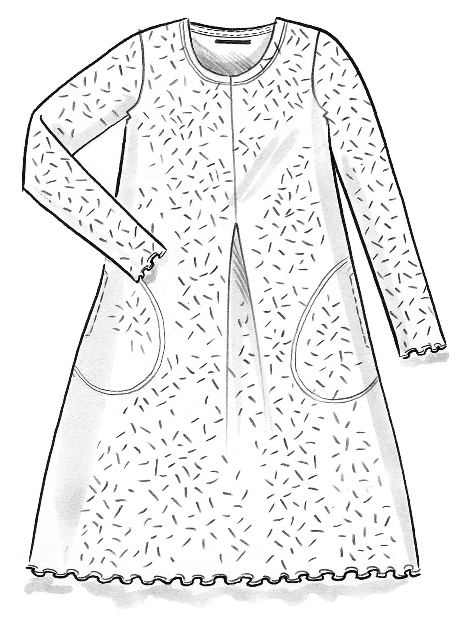 Robe en jersey « Pepper » en coton biologique/modal/élasthanne