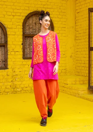 Jerseyhose aus Bio-Baumwolle - chili