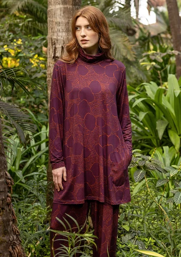 Tunique "Harriet" en jersey de lyocell/élasthanne - aubergine