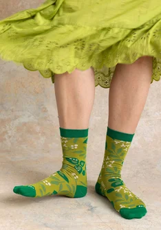 Chaussettes ”Ophelia” en coton biologique - kiwi