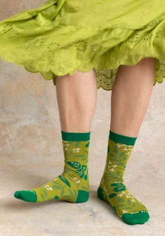Chaussettes ”Ophelia” en coton biologique - kiwi