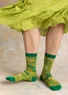 Chaussettes ”Ophelia” en coton biologique (kiwi L/XL)