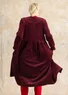 Robe boutonnée en velours de coton biologique/polyester recyclé (aubergine L)