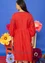 Robe tissée « Margit » en lin/modal (rouge perroquet S)