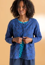 “Hazel” organic cotton/elastane jersey cardigan - blue mussel