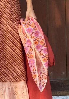 Foulard "Kirana" en coton biologique - nymphéa clair