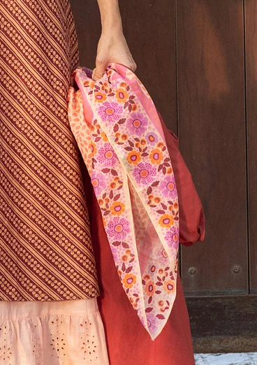 Scarf "Kirana" i ekologisk bomull - ljus näckros