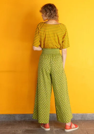 “Neela” woven organic cotton trousers - speice green