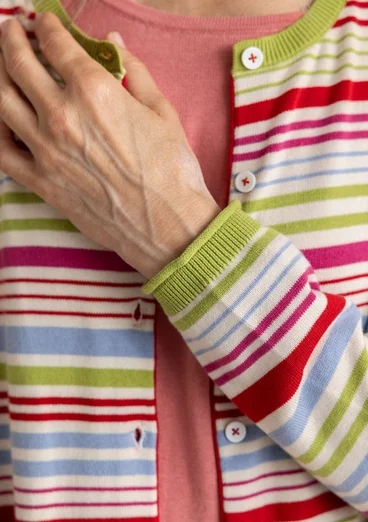 “Esme” organic/recycled cotton cardigan - multicoloured/striped