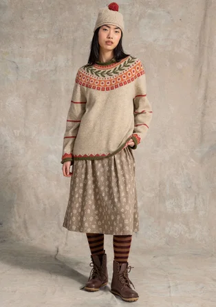 Jerseykleid „Taiga“ aus Bio-Baumwolle/Leinen - taupe