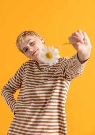 Basic-Streifenshirt aus Bio-Baumwolle - eichel-feder