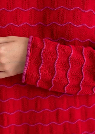 Favorittrøjen "Celia" i genanvendt bomuld - amaryllis/lys cyklamen