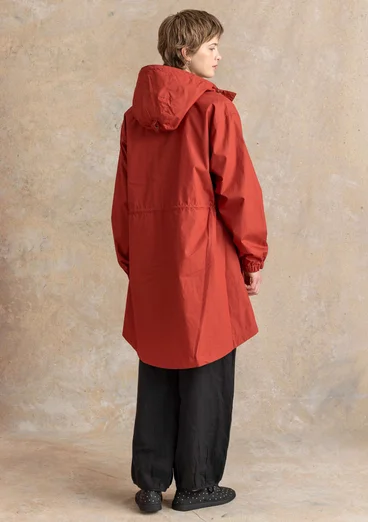 Parka „Vendela“ aus Bio-Baumwollgewebe - krapprot