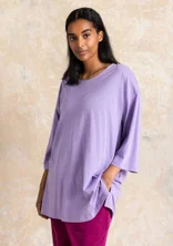 Tunique à motif/unie "Frida" en jersey de coton biologique - mauve poudré