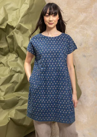 Webkleid „Thistle“ aus Bio-Baumwolle - indigo