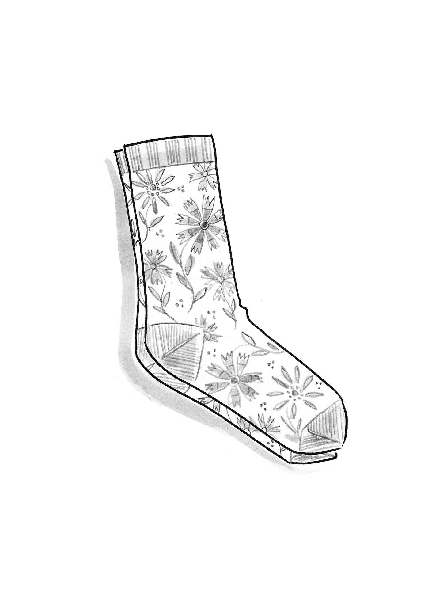 Socken „Isolde“ aus Öko-Baumwolle indigo