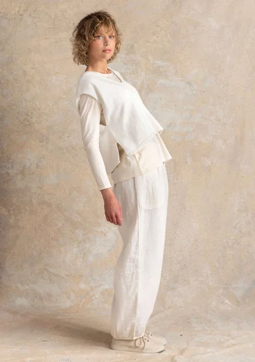 Pellavakankaiset housut - puolivalkaistu