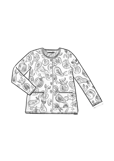 Gilet à motif "Pumpkin" en coton biologique et recyclé/laine - pourpre