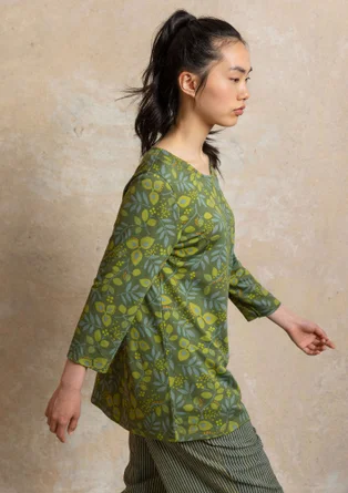 Jerseyshirt „Ophelia“ aus Bio-Baumwolle/Modal - rosmarin-gemustert