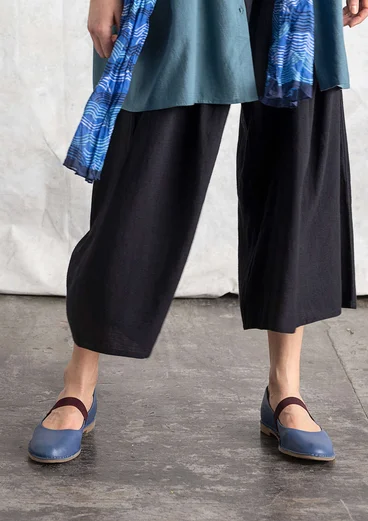 Ballerines en cuir nappa - bleu montagne