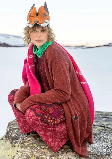 “Denali” woven organic cotton trousers - pomegranate