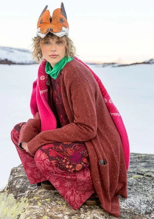 “Denali” woven organic cotton trousers - pomegranate