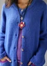 “Tulipe” long cardigan in an alpaca blend (sapphire blue S)